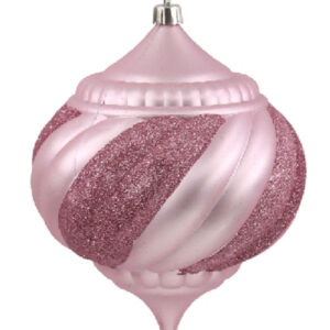 Pink Christmas Onion Finial 190mm