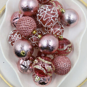 Rose gold 60mm Bauble pack - 20pc pk