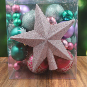 Hot Pink Rose Gold Teal 38 Ornamrnt Pack