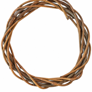 Willow Wreath Dark Brown 45cm