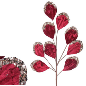Burgundy Velvet Leaf Pick 70cm