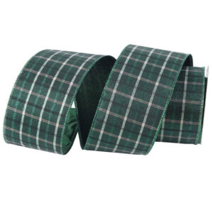 Emerald Tartan Christmas Tree Ribbon 10cm x 10m