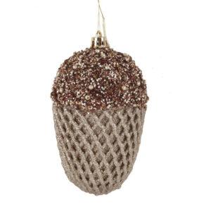 CHAMPAGNE Acorn Christmas Tree Ornament 11.5 x 7CM