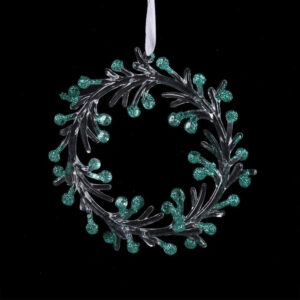 Crystal Wreath Tree Ornament 14cm