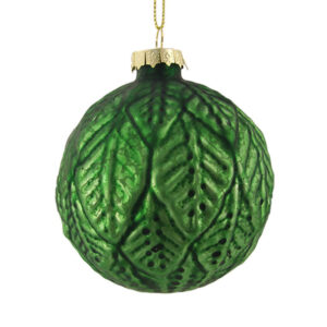 Christmas Antique Emerald Glass Baubles 80mm