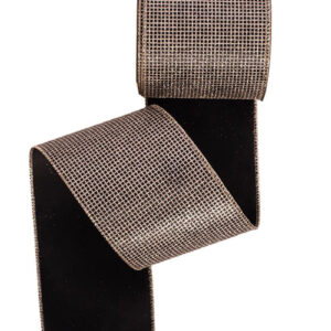 Black Christmas Tree ribbon champagne 10m x 10cm