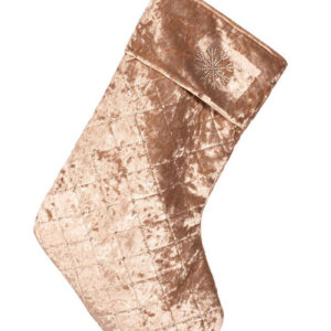 Champagne Velour Christmas Stocking 51cm