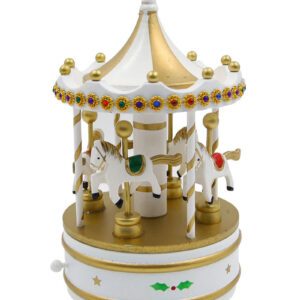 WOODEN Musical Carousel - white