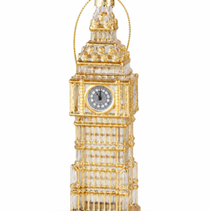 Big Ben Glass Ornament – Gold 14.7cm