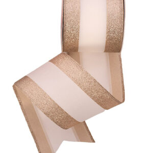 Champagne Fabric Ribbon Mesh